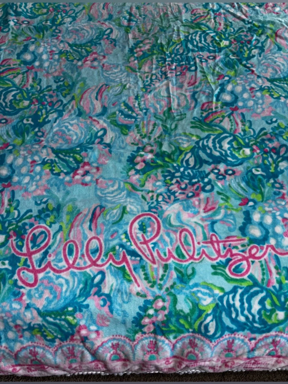 Lilly Pulitzer Blue Ibiza Aqua La Vista Towel Blanket